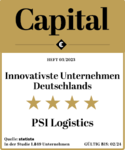 PSI Logistics erhält die Auszeichnung "Innovativste Unternehmen Deutschlands 2023" von Capital